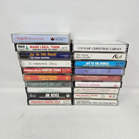 Christmas Music Cassette Tape Lot of 23 Country Gospel Ballads Orchestra Crosby - Picture 2 of 16